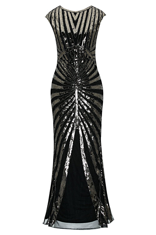 Robe Charleston Noire Sirène Pailletée Années 20