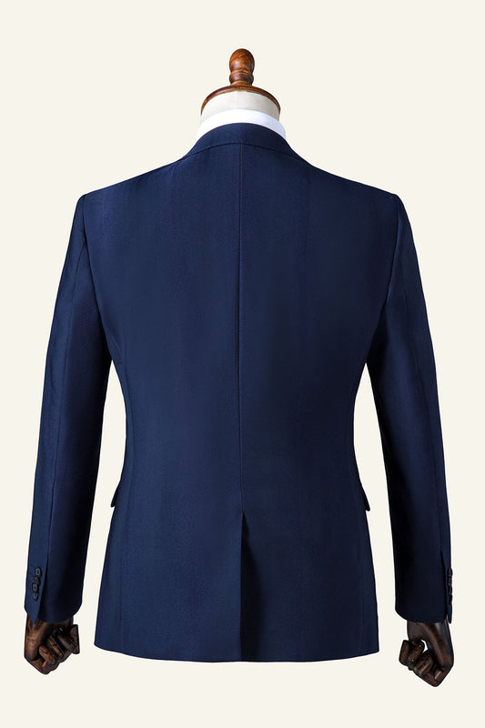 Costume homme 3 pièces marine à revers crantés