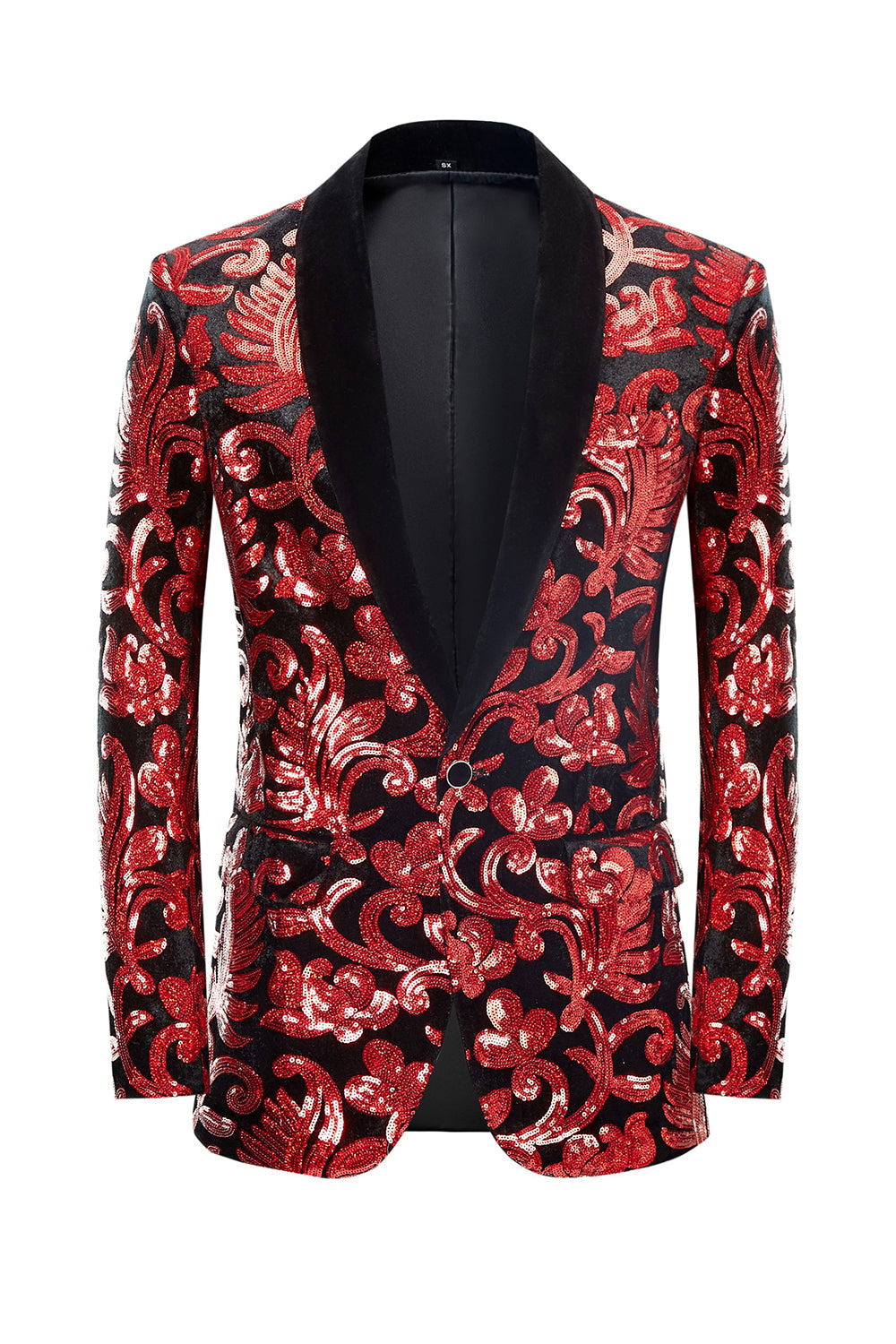 Costumes 2 pièces à sequins bleu roi pour homme