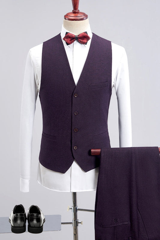 Costumes trois pièces pour homme violet