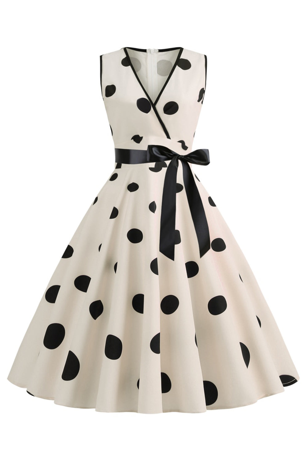 Robe vintage années 50 à pois bleu clair