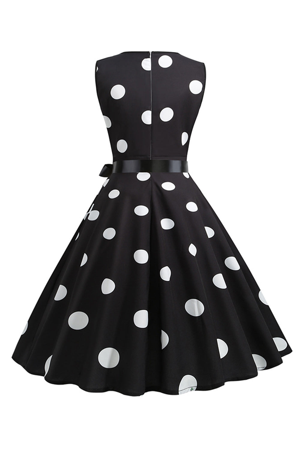 Robe vintage années 50 à pois bleu clair