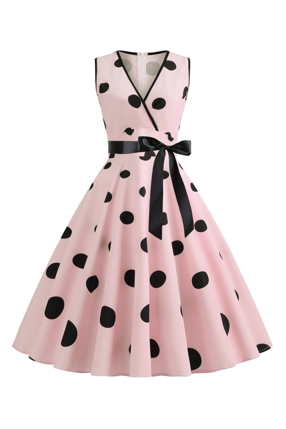 Robe vintage années 50 à pois bleu clair