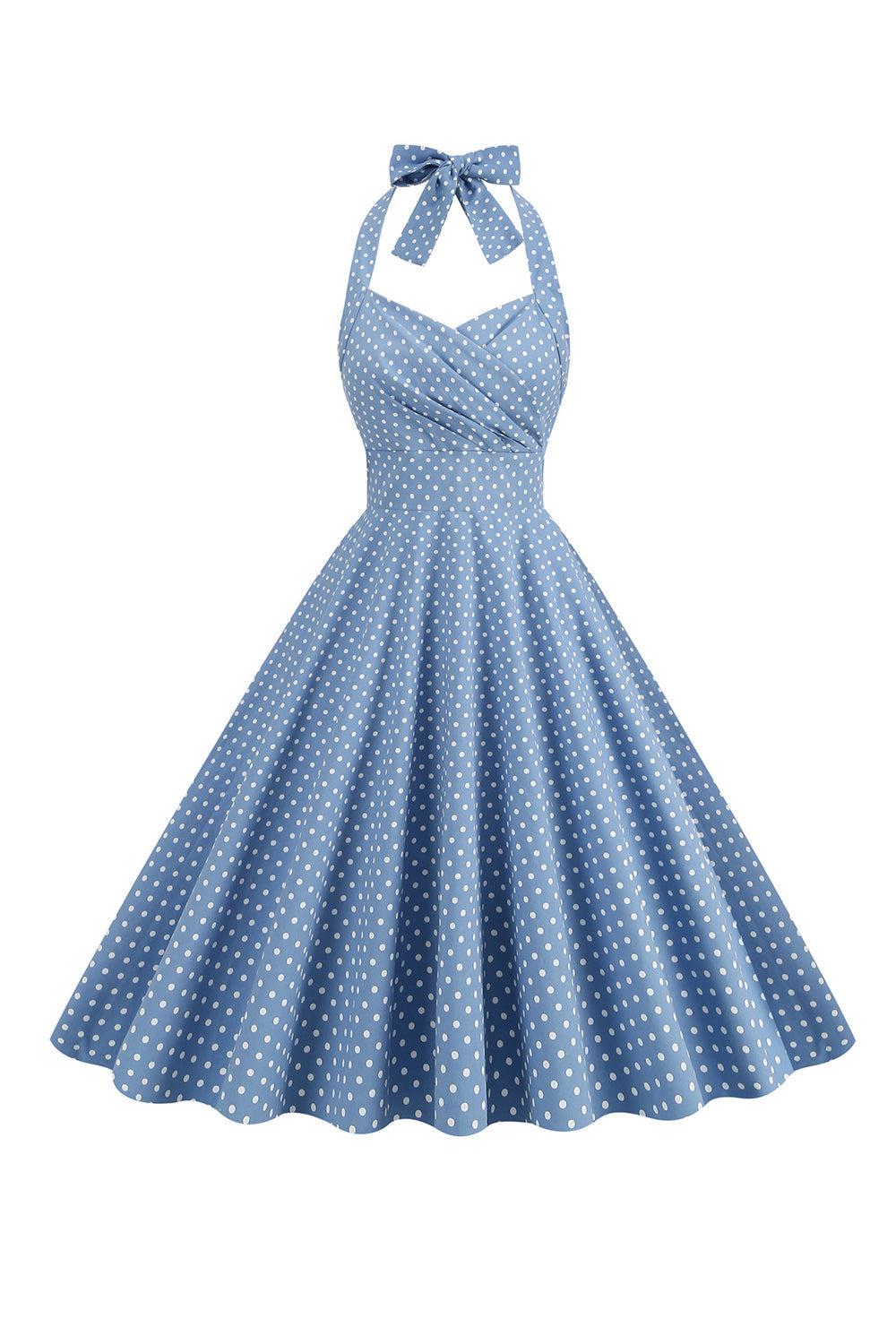 Robe Années 50 Rouge à Pois Licou