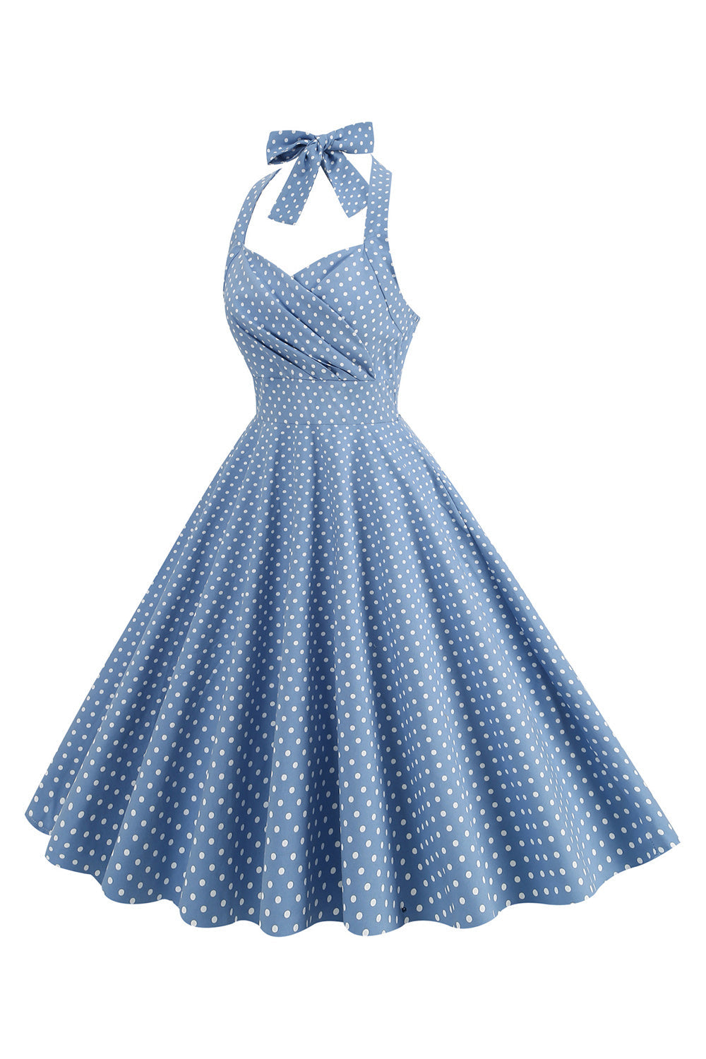 Robe Années 50 Rouge à Pois Licou