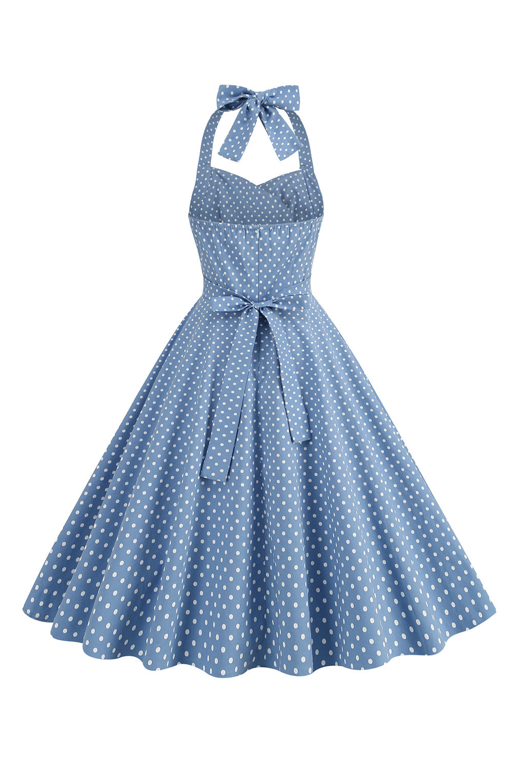 Robe Années 50 Rouge à Pois Licou