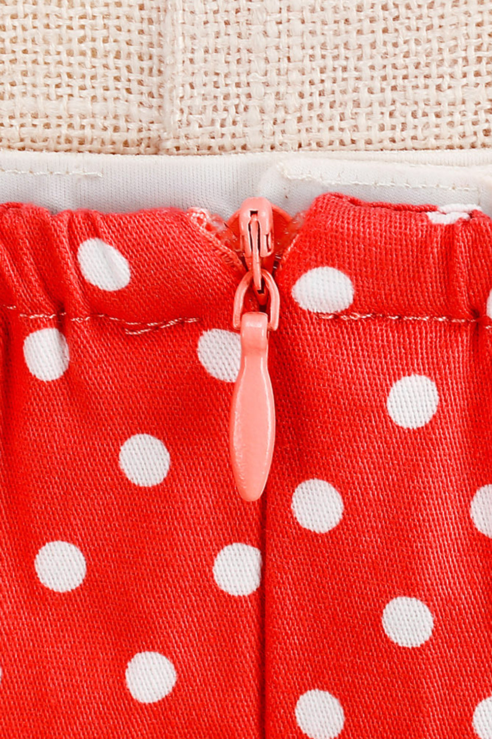 Robe Années 50 Rouge à Pois Licou