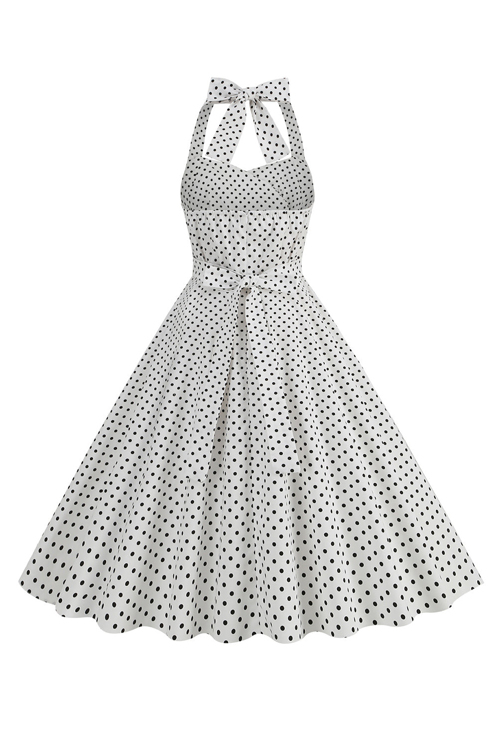 Robe Années 50 Rouge à Pois Licou