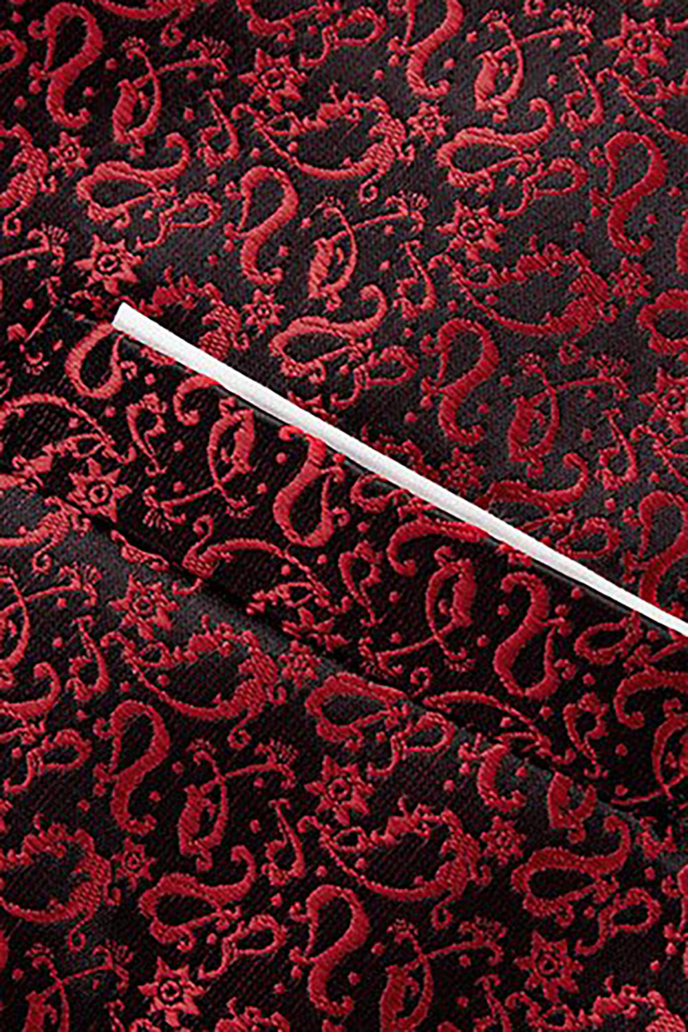 Costume 3 pièces jacquard à revers châle noir pour homme