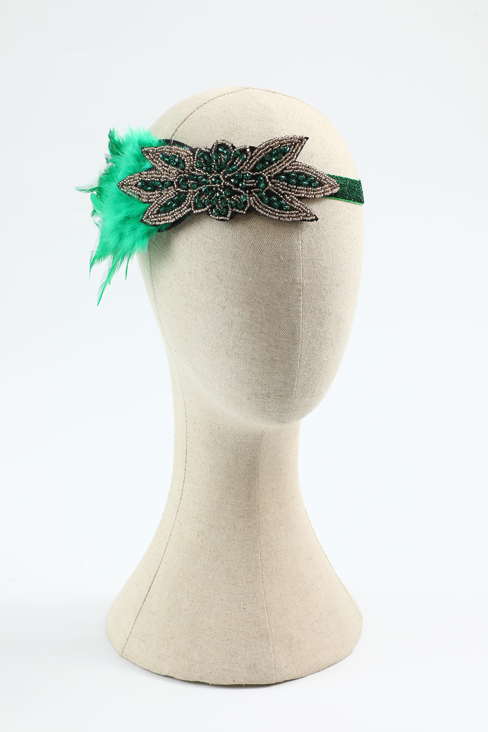 Ensemble d'accessoires de fête années 20 vert, cinq pièces
