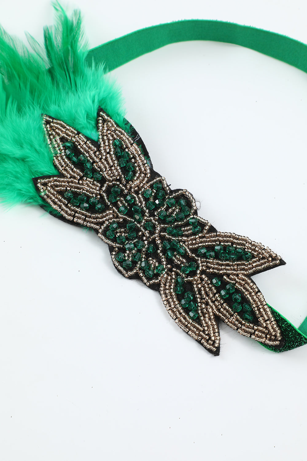 Ensemble d'accessoires de fête années 20 vert, cinq pièces