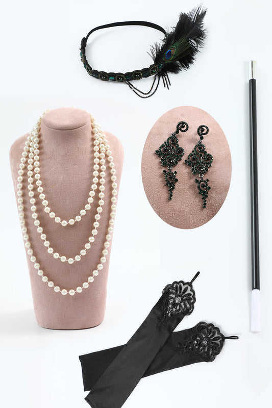 Accessoires de fête sur le thème des années 1920, lot de cinq pièces