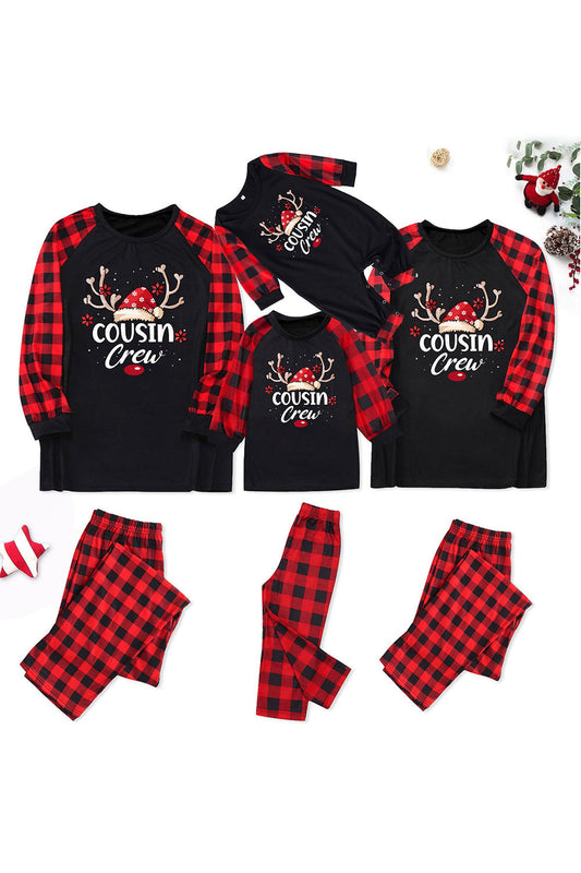 Pyjamas de Noël assortis pour la famille avec motif écossais rouge