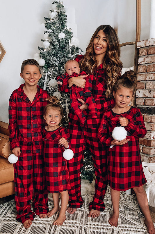 Pyjama de Noël écossais familial assorti 2 pièces