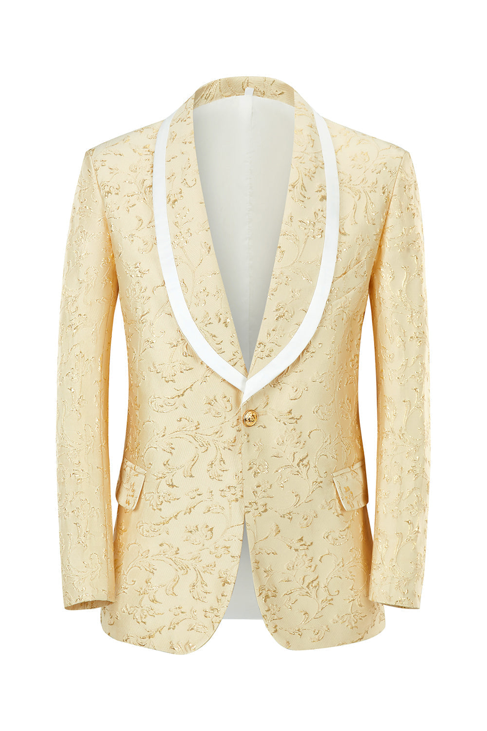 Costumes de bal pour hommes Jacquard un bouton col châle menthe