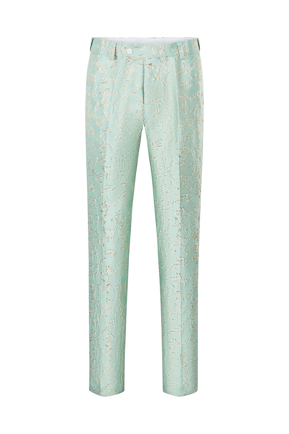 Costumes de bal pour hommes Jacquard un bouton col châle menthe