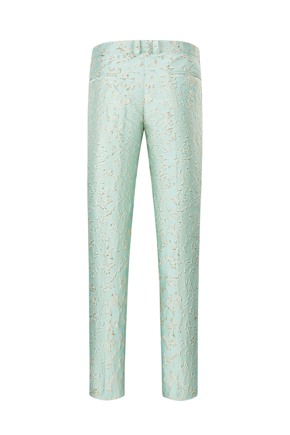 Costumes de bal pour hommes Jacquard un bouton col châle menthe