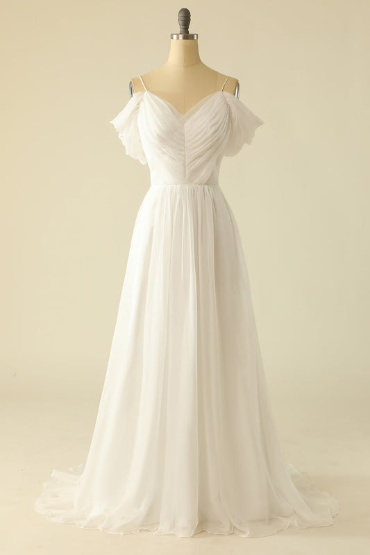 Robe de mariée bustier en tulle blanc
