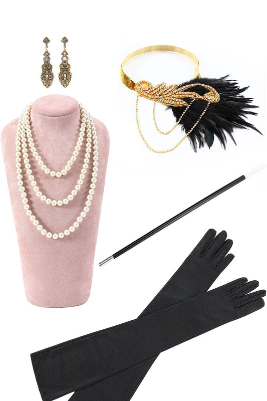 Accessoires de fête des années 1920 Ensembles de cinq pièces