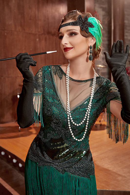 Accessoires de fête Années Folles Verts