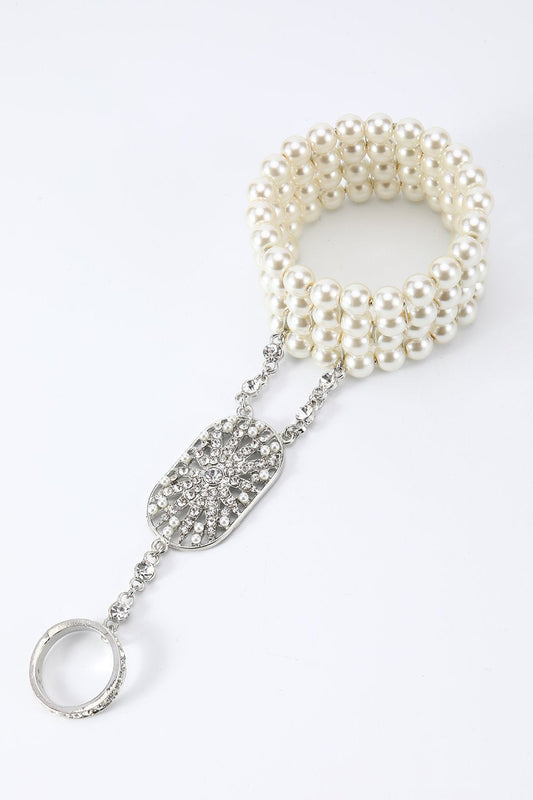 Bracelet soirée blanche