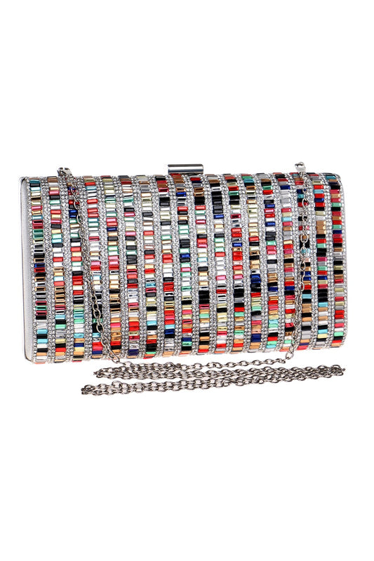 Sac à main de bal de promo perlé et coloré