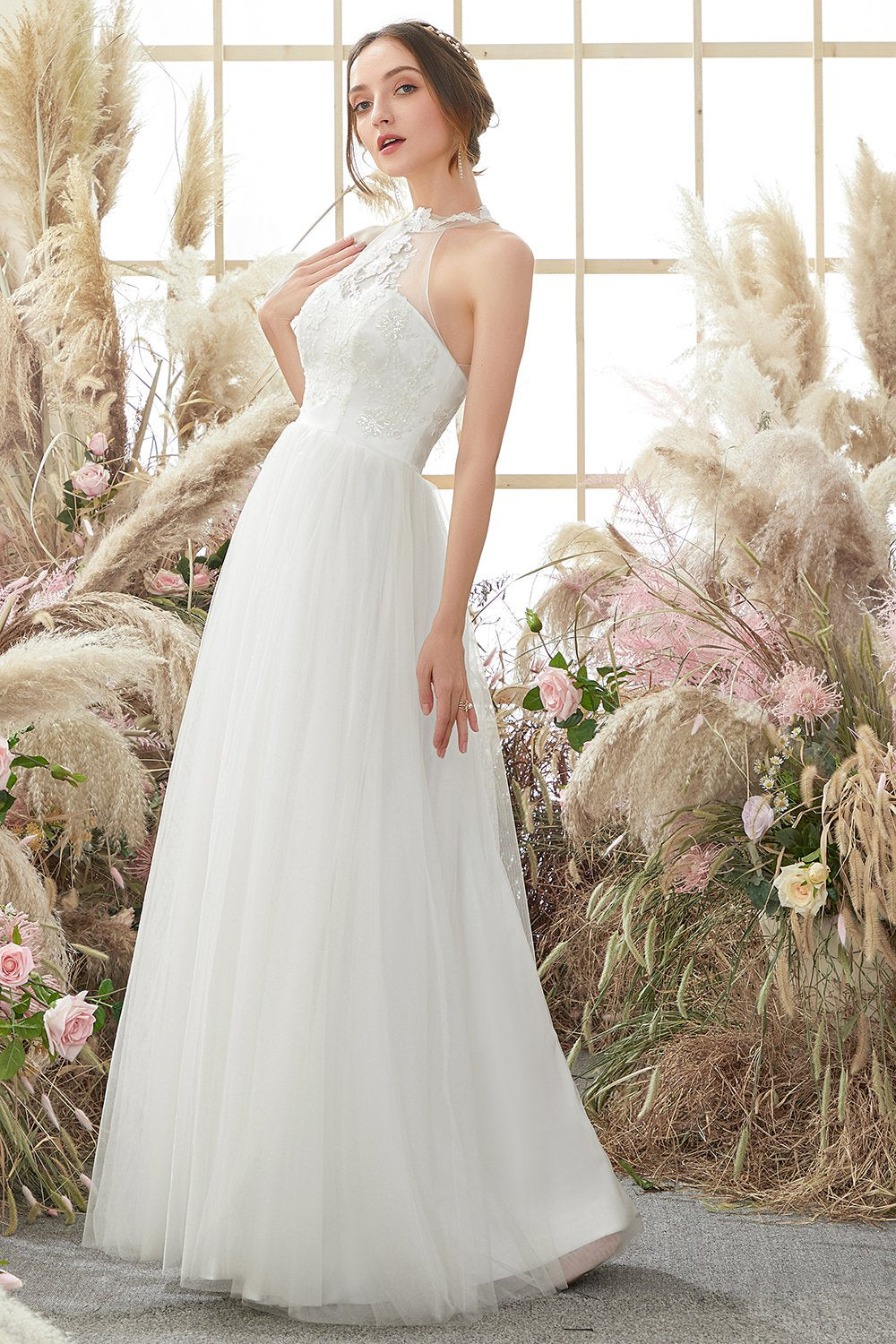 Robe de mariée blanche dos nu